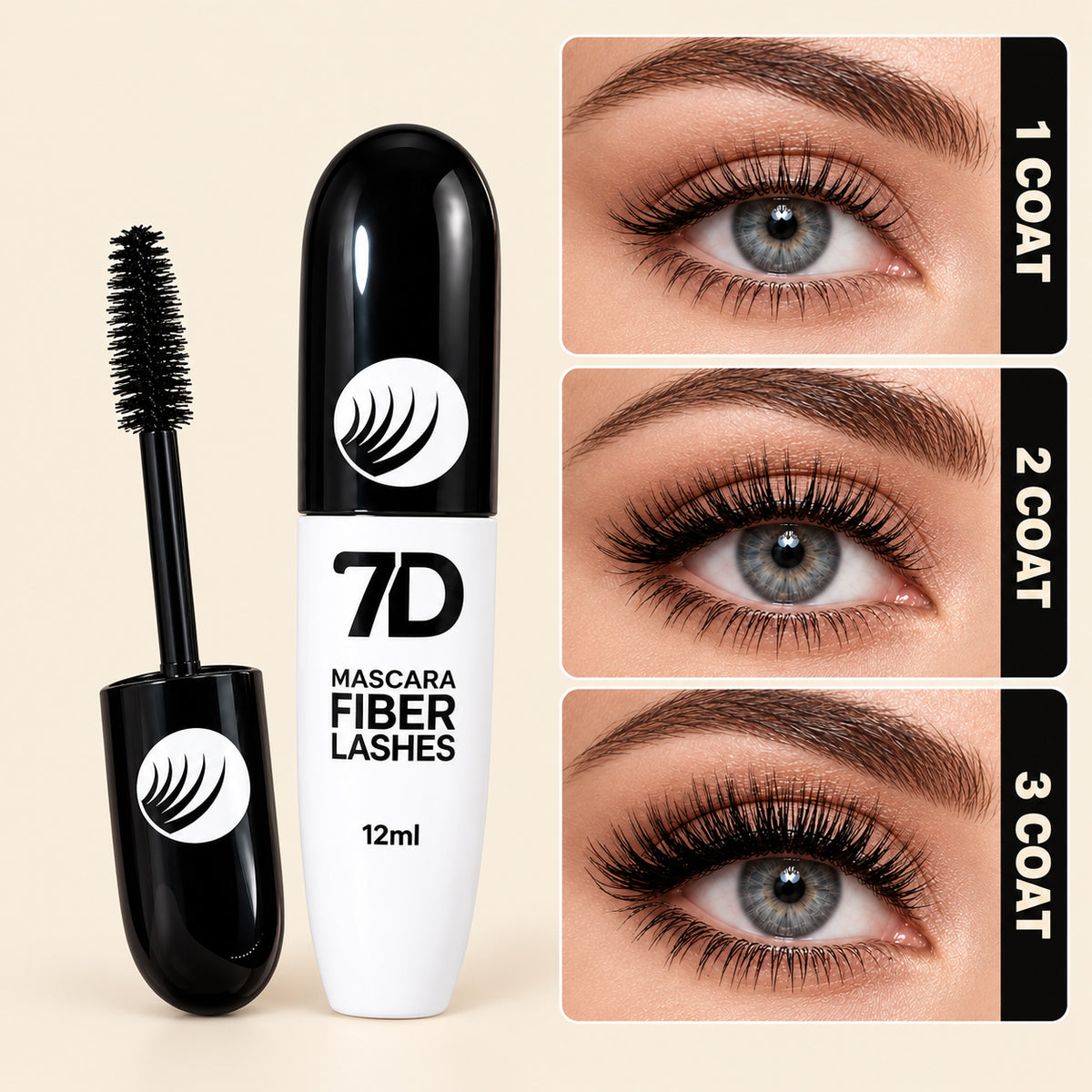 Mascara one two three coats