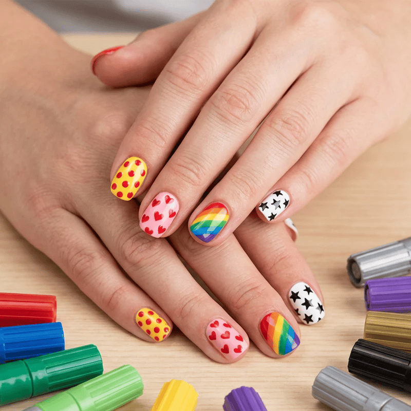 🔥Last Day 50% OFF🎨12/24 Colors Dual-Tip Nail Markers For Nail Art